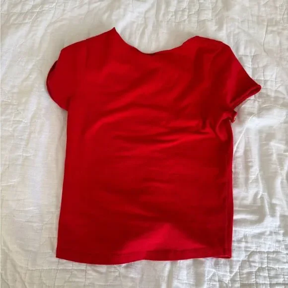 Gina Top Red V-Neck Ruched Women's Top - Picture 7 of 8